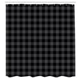 thumbnail image 2 of Ambesonne Plaid Shower Curtain, Lumberjack Buffalo Checks Art, 69"Wx84"L, Black and Grey, 2 of 4