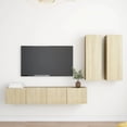 thumbnail image 1 of vidaXL Ensemble de Meuble TV 4 Pcs Chêne Sonoma Bois Manufacturé, 1 of 5