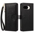 thumbnail image 2 of Case For Google Pixel 10a Butterfly Flower Multi-card Holder Zipper Wallet With Lanyard Magnetic Clasp Flip Stand Leather Phone Case,Black,For Google Pixel 10a, 2 of 8