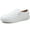 White, variant on Women's Slip on Sneakers Platform Walking Shoes Casual Loafers Black US 6