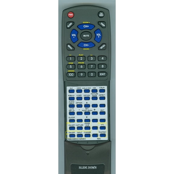 Replacement Remote for NEC RU-M121, E705, E805, E805AVT, E705AVT