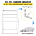 thumbnail image 6 of VEVOR Outdoor Towel Rack Pool Towel Rack 5 Bar Trapezoidal White Freestanding, 6 of 9