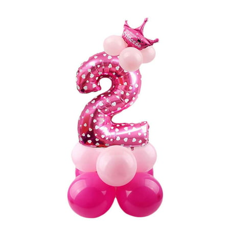 30inch Foil Balloons Digit Air Ballons Happy Birthday Wedding Decoration Anniversary Balloon Event Party Supplies (Number