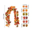 thumbnail image 3 of Halloween Thanksgiving Decorations Fall Decor 5.74Ft Fall Maple Leaf Clearance Hanging Vine Garland Artificial Autumn Foliage Indoor Home Halloween Christmas Party Fireplace Decorations, 3 of 7