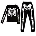 thumbnail image 3 of Gunia Toddler Halloween Pajamas Boys Girls Skeleton Print Long Sleeve Top And Pants 2 Piece Pj'S Sleepwear Pjs Black, 3 of 3