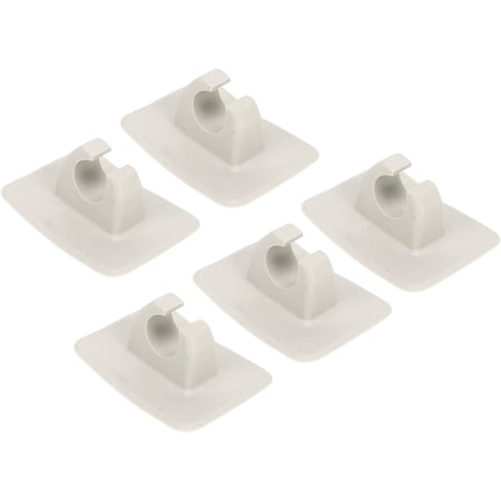 ABCISI Kayak Paddle Holder Clips 5pcs Kayak Oar Clips Plastic Inflatable Boat Oar Clip Fasteners with Paddle Rod Brackets for Fishing Canoe Accessories White