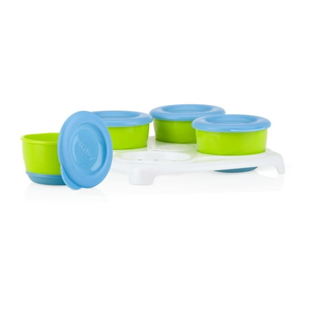 Nuby Garden Fresh Food Storage Freezer Pots with Tray