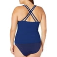 thumbnail image 4 of La Blanca BLUEBERRY Island Goddess Surplice Tankini Swim Top, US 4, 4 of 4