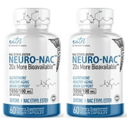 Neuro NAC Supplement N-Acetyl Cysteine Ethyl Ester (2 Pack)- 20x More Bioavailable Than NAC 600 mg - Boost Glutathione 10x More Than Liposomal Glutathione - N Acetyl Cysteine Ethyl Ester 120 Capsules