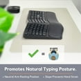thumbnail image 5 of X9 Wireless Ergonomic Split Keyboard with Wrist Rest, Full Size, PC, 5 of 8