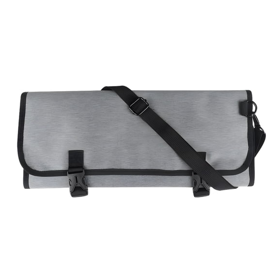 Chef Knife Roll Bag, 600D Polyester Waterproof Knife Bag with Multiple Slots & Cleaver Pocket, Portable Kitchen Storage with Adjustable Strap