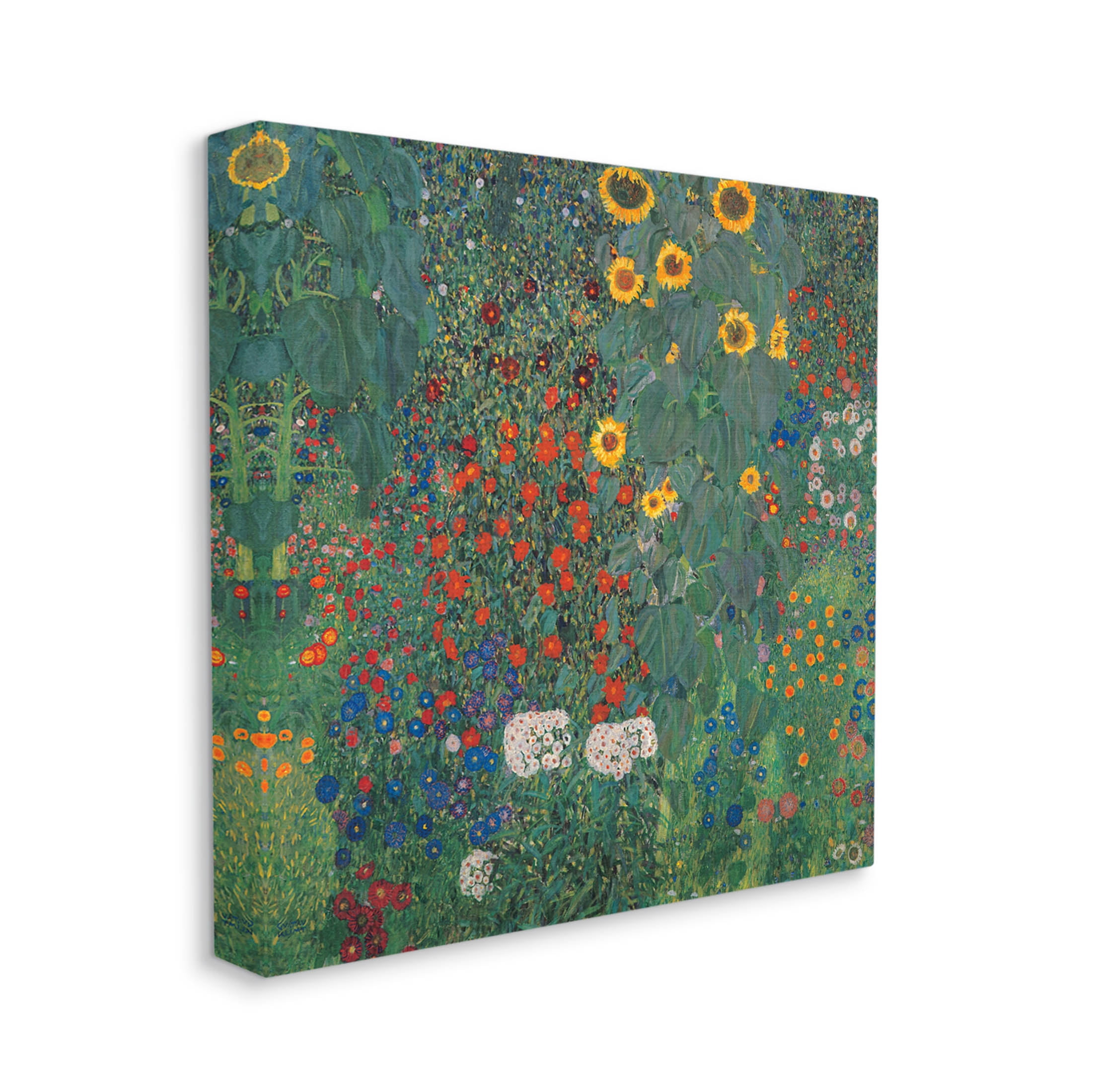 Stupell Industries Modern Flower Garden Collage Graphic Art Gallery Wrapped Canvas Print Wall Art, Design by Gustav Klimt