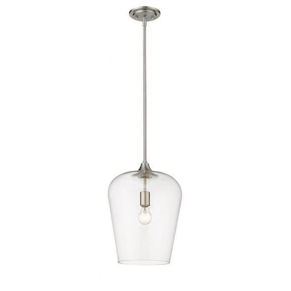 1 Light Pendant in Shabby Chic Style 12 inches Wide By 16.25 inches High-Brushed Nickel Finish Bailey Street Home 372-Bel-4185913