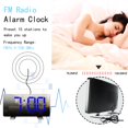 thumbnail image 4 of Reloj digital , Despertadores eléctricos LED Superficie de espejo para maquillaje de atenuación, 3 niveles de brillo, puertos USB duale negro Gloria relojes de alarma digitales, 4 of 9