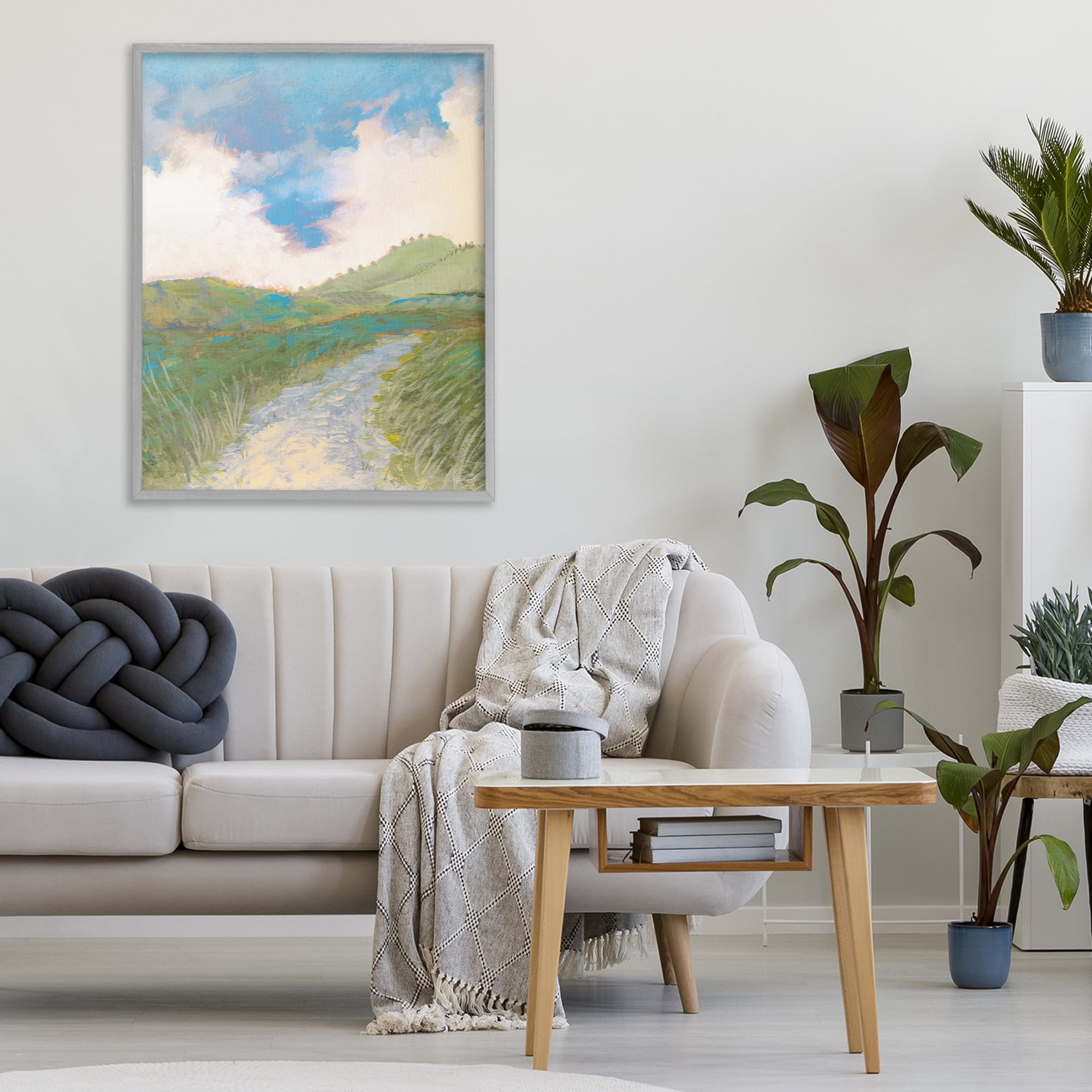 Stupell Industries Windy Path Impression Gray Framed Giclee Art, design by Dan Meneely
