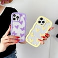 thumbnail image 6 of Cases for iPhone Xs Max Case Wave,Curly Frame Shape & Cute Aesthetic Pattern,Slim Soft TPU Shockproof Cover Case for Women Girls-Purple, 6 of 9