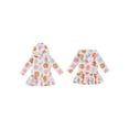 thumbnail image 3 of Aojekbee Little Girls Summer Swimwear Dress Long Sleeve Zipper Hooded Floral Beachwear Cover Up Bating Towel, 3 of 10