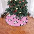 thumbnail image 2 of FMSHPON Cute Cartoon Heart Panda Xmas Christmas Tree Skirt Stand Mat for Holiday Party Decoration Indoor Outdoor 48 inches, 2 of 3