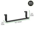 thumbnail image 6 of mDesign Metal Over Door Rack and Towel Holder for Kitchen Cabinet, Matte Black, 6 of 7