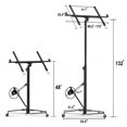 thumbnail image 2 of Towallmark 11FT 150LBS, Drywall Lift Heavy Duty, Sheetrock Jack Lifter for Ceiling, Rolling Drywall Panel Lifter with Lockable Caster Wheels, Construction Tools, Black, 2 of 7