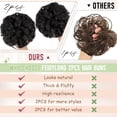 thumbnail image 3 of 2 PCS Messy Bun Hair Piece Wavy Curly Hair Bun Scrunchies Extensions Synthetic Chignon Thick Updo Hairpieces for Women Girls, 3 of 8