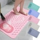 thumbnail image 1 of Alfombra de baño con respaldo de goma antideslizante y zona de cepillo de masaje para pies | Tapete de baño duradera sin mudas | 1 pieza 14,96x27,17 pulgadas | Caqui Rosa, azul, verde gris, 1 of 8