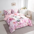 thumbnail image 3 of Homewish Western Horse Twin Bedding Sets 7-Piece for Teens Boys Girls,Farmhouse Animal Bedding Comforter Set Microfiber,Chic Pink Flowers Breathable Sheet Sets,Breathable Home Decor,Reversible, 3 of 8