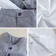 thumbnail image 5 of Edvintorg 2-7 Years Fashion Boys Dress Clothes Suits Toddler Long Sleeve Button Gentleman Shirt Pants Wedding formal Outfits 3Pcs School Boy Outfit for Kids, 5 of 6
