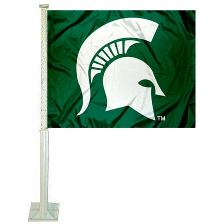 michigan state university spartan head 12 x 15 car flag walmart com