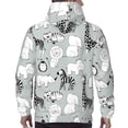 thumbnail image 7 of Sikiie African Animals Men's Hoodie, Essentials Hoodie, Sweatshirt, Pullover Hooded Sweatshirt for Men-XX-Large, 7 of 7