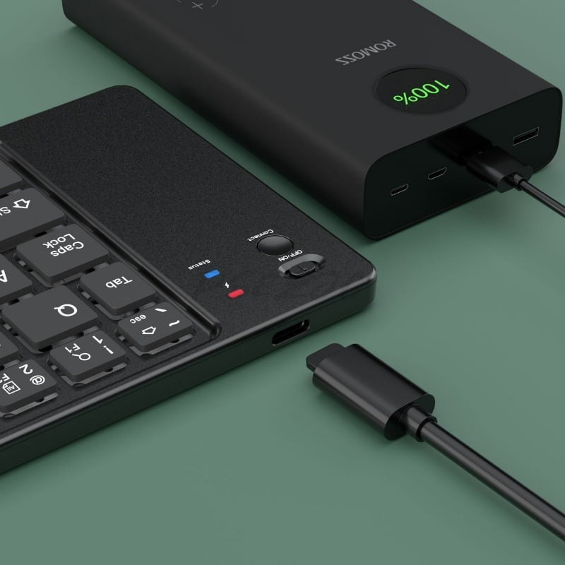 Ultra-Thin Foldable Bluetooth Keyboard for Phone/Tablet/Laptop