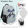 thumbnail image 7 of KEIAHUAN Blue Camo Bow School Backpack for Boys, 17 Inch Soft Breathable Back Panel Daypack,Large Capacity Fits 14 Inch Laptop, Adjustable Strap Bag for Girls Kids Middle School Commute, 7 of 7