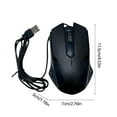 thumbnail image 2 of Wired USB Optical Mouse for Office & Gaming - Ergonomic Design, Plug and Play, Compatible with Laptops & PCs - Ideal for Work, Study, and Gifts (Black), 2 of 6