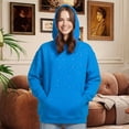 thumbnail image 6 of Ankishi Bedazzled Hoodie Long Sleeve Unisex Rhinestone Pullover Hooded Sweatshirts for Daily Wear Party Streetwear, 6 of 9