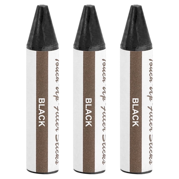 Wood Filler Stick, 3 Pcs Wax Sticks Wood Touch Up Markers, Black
