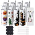 thumbnail image 1 of Vasos de sublimación VEVOR Skinny Straight x12 de acero inoxidable, 20 onzas, 1 of 7