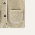 thumbnail image 5 of Boys Girls' Light Weight Puffer Vest Toddler Kids Boys Girls Solid Color Warm Waistcoat Thicken Button Coat With Pockets, 5 of 5