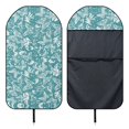 thumbnail image 6 of POLERO Front Seat Cover Waterproof Microfiber, Compatible with Van Truck Seat, for Cars Trucks SUVs, Teal White Butterfly, 6 of 7