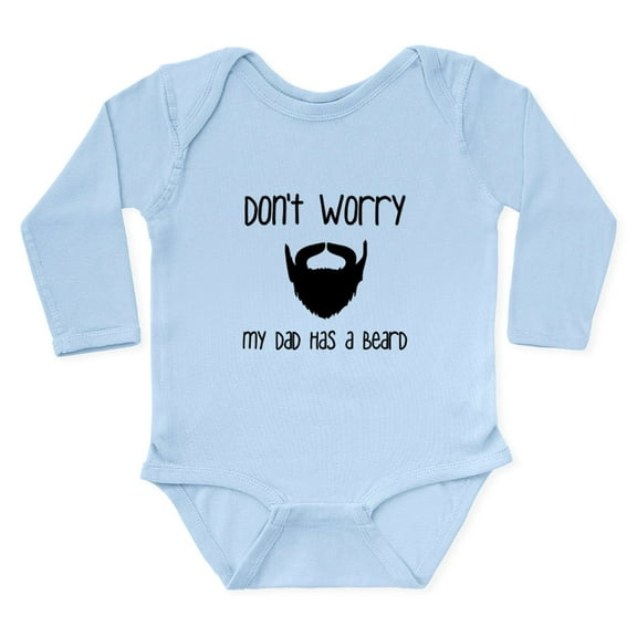 CafePress - My Dad Has A Beard Body Suit - Long Sleeve Cotton Baby Bodysuit