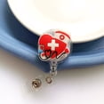 thumbnail image 1 of ID Card Holder Nurse Badge Reel Chest Card Work Card Retractable Badge Holder Exhibition Card Name Tag Easy Pull Buckle 3, 1 of 6