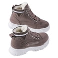 thumbnail image 4 of Zapatos Casuales Mujer 2022 Otoño E Invierno Nuevos Zapatos Algodón Botas Nieve Altas Cuero para Mujer Zapatos Versátiles Coreano para Mujer [Q3519] (Marrón 38), 4 of 9