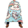 thumbnail image 2 of JSTEL Kawaii Cute Cats Waterproof Barber Cape for Men Women Beard Shaving Bib Apron Professional Hair Cutting Cloth, 65 x 55 inch, 2 of 6