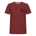 thumbnail image 4 of Tops para hombre, blusas y camisas de cuello redondo y manga corta para hombre, blusas casuales de cuello redondo con estampado de moda para hombre, blusas de cuello redondo y manga corta, camisas par, 4 of 5