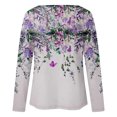 thumbnail image 5 of Qepwsc Top for Women Crew Neck Shirts Pullover Tops Long Sleeve Floral Print Going Out Tops Basic Blouse Tees Top 2025 Sweatshirt Loose Fits Holiday TShirt Fall Trend Outfits, 5 of 5