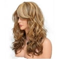 thumbnail image 3 of Beauty Under $10 Blonde Wigs Wavy Curly Long Heat Fiber Costume Party Wigs For Women Black, 3 of 5