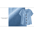 thumbnail image 4 of LIaqionyy Womens Cotton Linen Blouse Shirts V Neck Short Sleeve Button down Loose Casual Vacation Clothes, 4 of 7