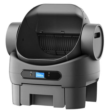 Open-Top Automatic Litter Box 10 Safety Sensors Self Cleaning Litter Box for Multiple Cats Large Capacity with APP Control Noise&Odor Control Robot LED Display Hands-Free
