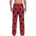 thumbnail image 2 of FREEAMG Ladybug Texture Pajama Pants for Men, Men's Separate Bottoms, Comfortable Lounge Pants for Men（85）, 2 of 7