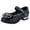 Black, variant on REDARER Big Girls Shoes with Thick Heels and Cool Single Shoes Bow Dance Shoes Performance Princess Shoes,Size 5-5.5 Years