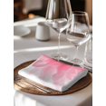 thumbnail image 6 of Pink Flower Cloth Napkins Set of 8 Reusable Dinner Napkins, Boho Modern Floral Abstract Ombre Leaf White Cocktail Napkin Washable Table Napkins for Wedding/Holiday Party/Baby Shower 20"x20", 6 of 7